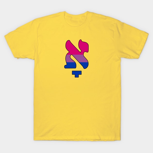 Kometz Aleph (Bi Pride Colors) T-Shirt by dikleyt